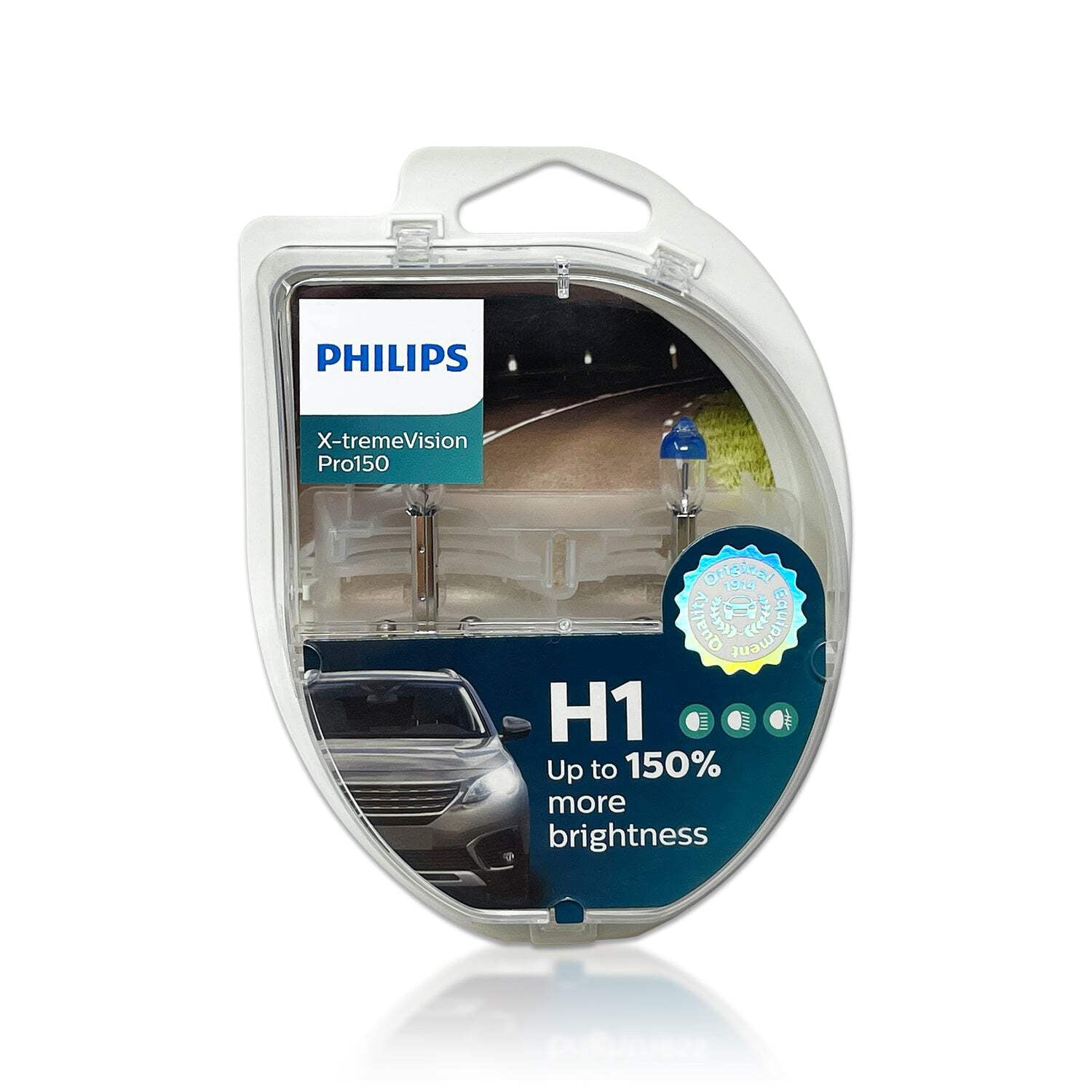 H1: Philips 12258XVPS2 X-TremeVision Pro150 Halogen Bulbs | Pack of 2