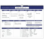 Global Printed Products Weekly Family Planner - 52 Undated Weeks for Planning and Organizing Family Activities - 13 x 17 - GPP-0079