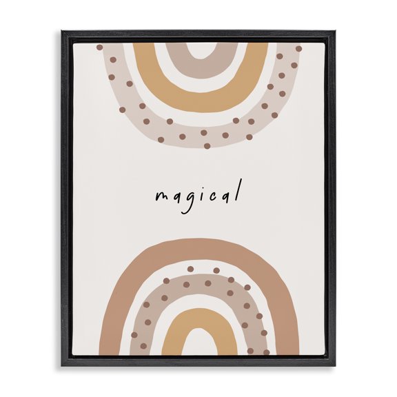 Stupell Industries Bohemian Muted Magical Rainbows Black Floating Frame Canvas Art, 25 x 31, by LSR Design Studio