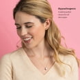 thumbnail image 3 of Kezef Rose Gold Plated Sterling Silver Ball Stud Earrings - Hypoallergenic Trio Set for Women (Includes 3mm, 4mm, 5mm Rounds), 3 of 8