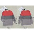 thumbnail image 4 of Sweat-shirt Décontracté à Col Rond à Manches Longues Imprimé à Rayures et Mollet, 4 of 6