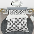 thumbnail image 2 of Designart 'Retro Geometrical Abstract Pattern IV' Mid-Century Modern Duvet Cover Set, 2 of 4