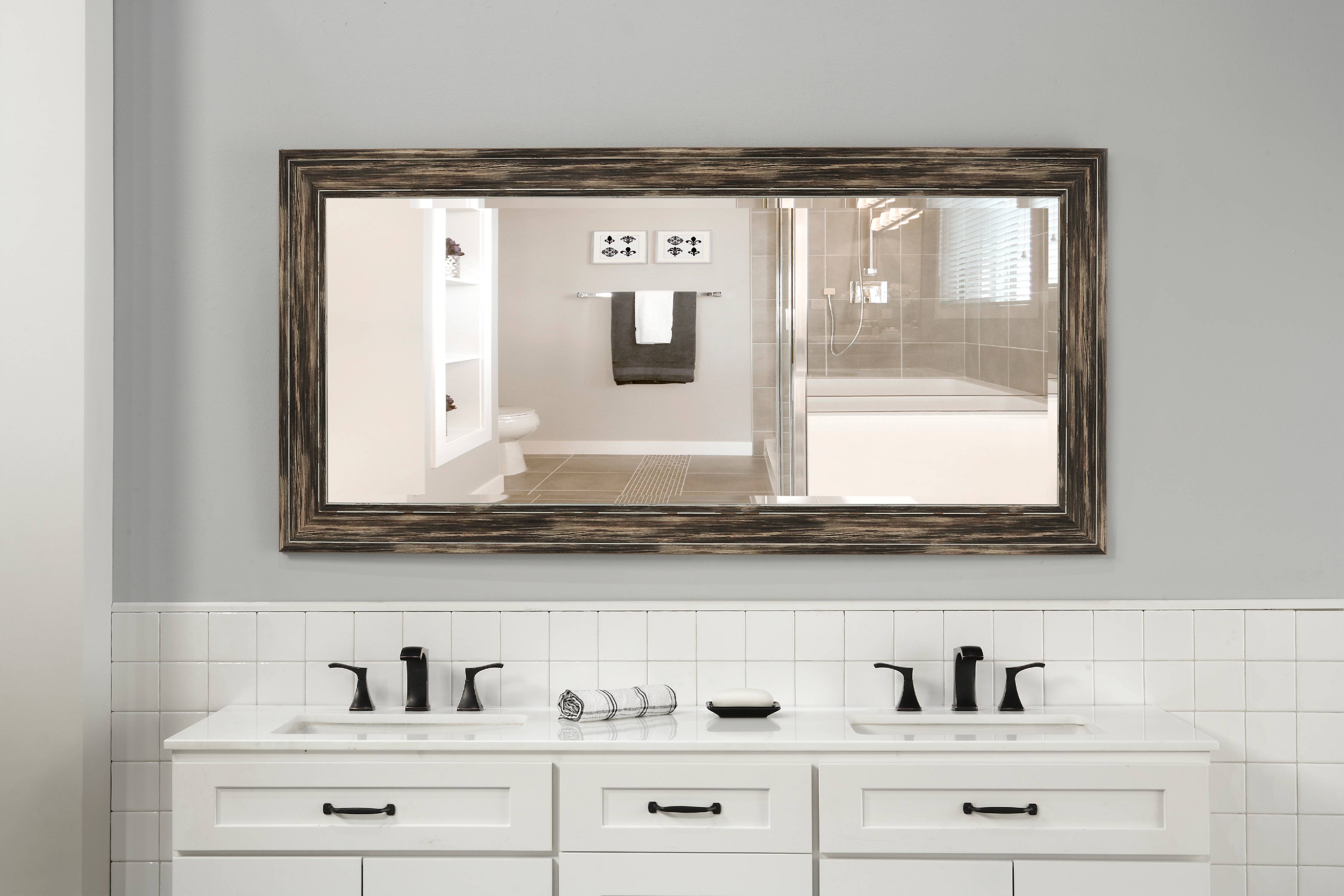 How To Frame a Bathroom Mirror Easy – Casa Watkins Living