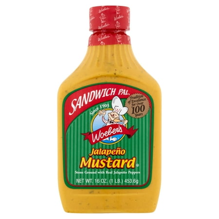 Woeber s Sandwich Pal Jalapeño Mustard 16 oz Squeeze Bottle Woeber s Sandwich Pal Jalapeño Mustard 16 oz Squeeze Bottle