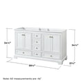 thumbnail image 2 of Wyndham Collection Deborah 60" Plywood Double Bathroom Vanity in Gold/White, 2 of 3