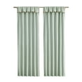 thumbnail image 2 of Ecologee Jack 100% Blackout Rod Pocket Back Tab Single Indoor Curtain Panel with attached Valance with Buttons, Sage, 38" W x 84" L, 2 of 8