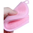 thumbnail image 3 of Silicone Sponge Kitchen Dishwashing Sponge, Vegetable and Fruit Brush, Flexible Silicone Brush, Multi-Purpose Sponge, Double-Sided Non-Slip Insulation Pad, 5 Pieces, 3 of 7