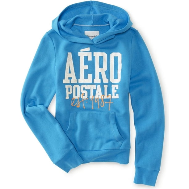 Aeropostale Aero Popover Hoody Sudadera con capucha para mujer, azul, XS Aeropostale Sudadera