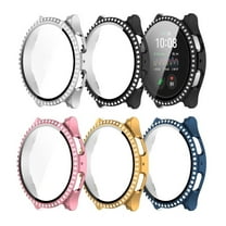 MAE 5pcs RuenTech Bling Case Compatible for Samsung Galaxy Watch 7 Case 40mm, Crystal Diamonds Rhinestone Bumper Cover Hard PC Protective Case