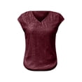 thumbnail image 4 of Endives Womens Tnak Top V Neck Sequin Sleeveless Tops Elastic Sparkly Tank Top For Women, 4 of 4