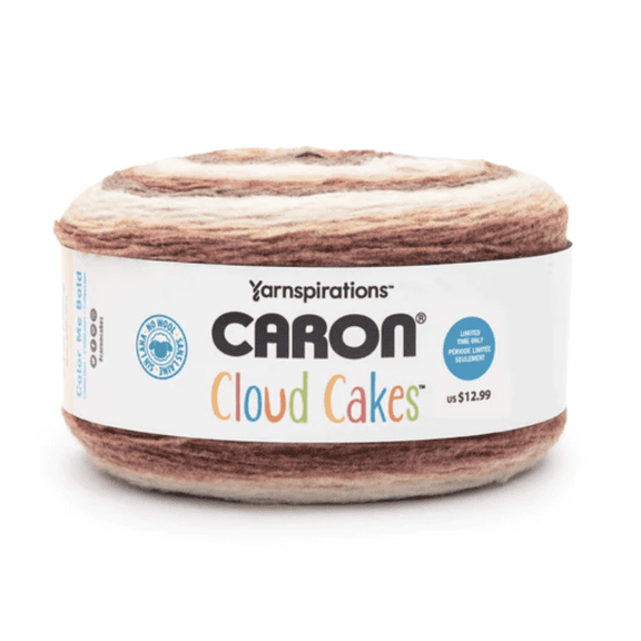 Caron Cloud Cakes Cinnamon Swirl Polyester Knitting & Crochet Yarn