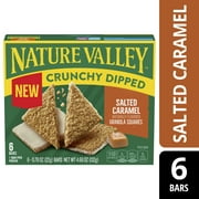 Nature Valley Crunchy Dipped Granola Squares, Salted Caramel, 6 ct, 4.68 OZ