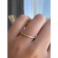thumbnail image 2 of ESTE ORIGIN Micropavé Moissanite Band – 0.20 Ct, 33-Stone Half Eternity Sleek Flat Ring in 10K White Gold for Women, 2 of 6