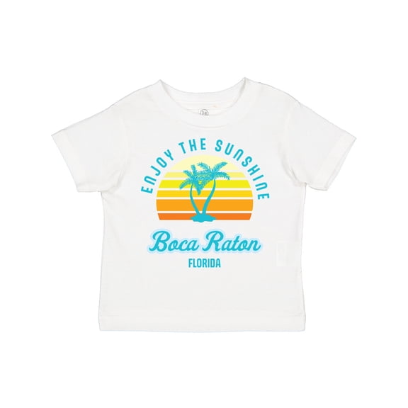 Inktastic Summer Enjoy the Sunshine Boca Raton Florida in Blue Boys or Girls Toddler T-Shirt