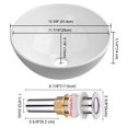 thumbnail image 6 of Aquaterior 12" Bathroom Vessel Sink Round Bowl Pop Up Drain Countertop 2 Pack, 6 of 10