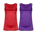 thumbnail image 2 of Jalioing 2 Pack Satin Tank Tops for Women Casual Comfy Sleeveless Silk Tee Scoop Neck Fashion Summer Shirts, 2 of 6