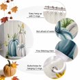 thumbnail image 6 of Shower Curtains for Bathroom-60"x72",Fall Thanksgiving Blue Pumpkin Leaves Waterproof Bath Curtain Shower Curtain Set, 6 of 7