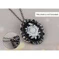 thumbnail image 4 of Vintage Elegant Victorian Rose Flower Cameo Crystal Rhinestone Brooch Pin, Grey, 4 of 6