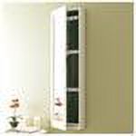 Wallmount Jewelry Storage With Mirrored Door, Frosty White - image 2 of 5