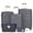 Gray, variant on 5-Piece Luggage Set, 20/24/28 inch hardshell suitcases expandable duffel bag toiletry bag, Black