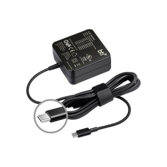 BTI 65W AC Adapter for Select Dell Laptops and Chromebooks 492BCBIBTI