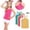 Hot Pink, variant on Danhjin White 5 Pack Halter Tank Tops for Girls Toddlers Summer Spring Spaghetti Straps Tops Solid Color Cute Sleeveless Casual Comfy Going Out Tops for Kids, 1 to 13T