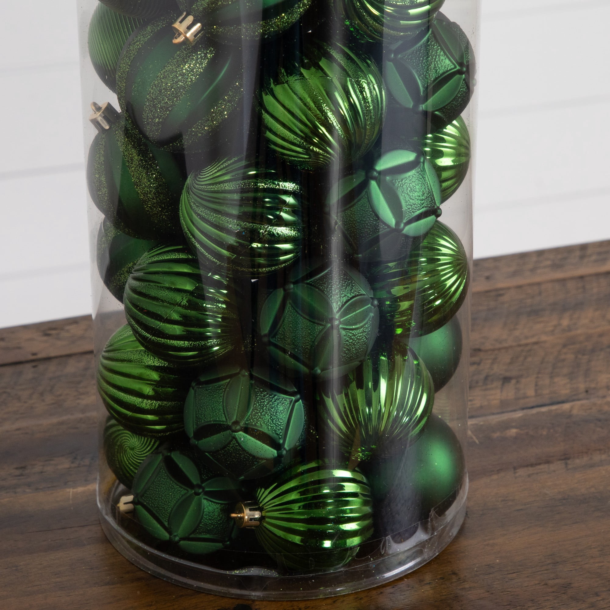 48-pc Green Ball Shatterproof Christmas Ornaments