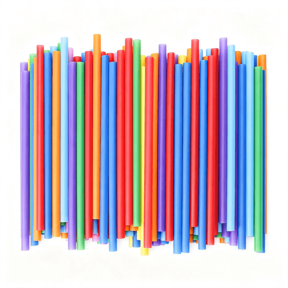 NORIZF 140 Pack Smoothie Straws,8.25" Es Straws Disposable,Milkshake Plastic Straws" Assorted Bright Colors Vibrant Colorful Smoothie Straws