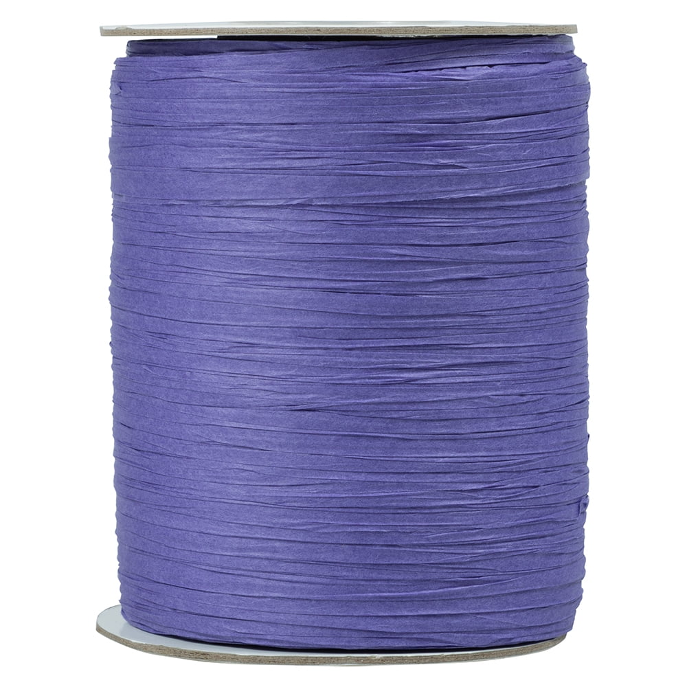 JAM Raffia Ribbon, 200 Yards, Purple, 1/Pack
