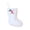 K, variant on Knitted Christmas Stockings with Initials, 6.3''x7.8'' White Custom Embroidery Christmas Stockings with Letter, Personalized Xmas Decoration for Holiday Family Party - V