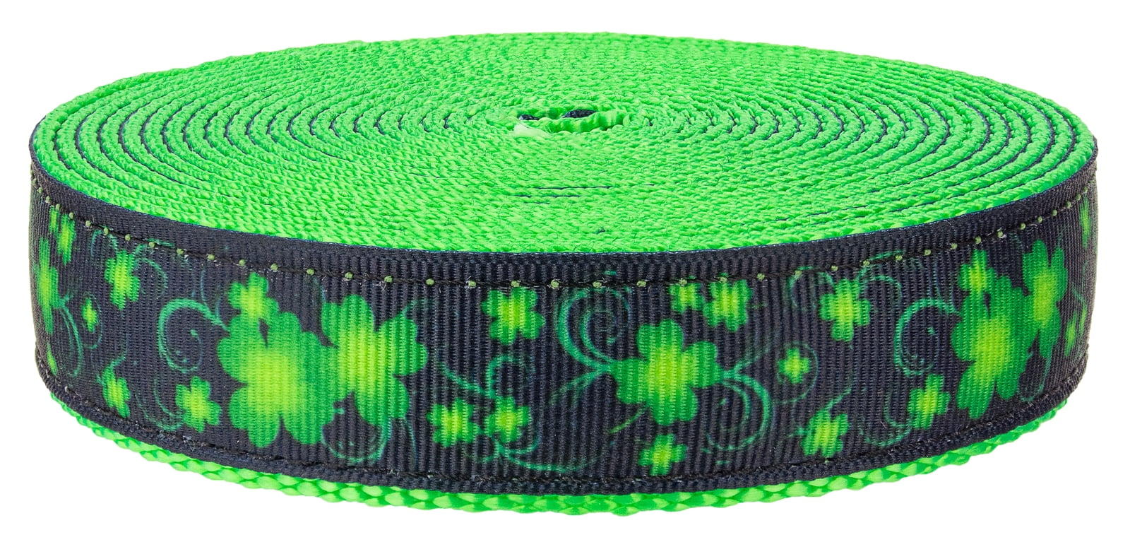 Country Brook Design 1 Inch Clovers in The Wind Polyester Webbing 5 Yards 