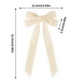 thumbnail image 4 of EWASWON Small Beige Velvet Christmas Bow - Reusable Soft Holiday Gift Wrapping & Tree Decor for Home Parties Festive Decoration, 4 of 6
