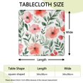 thumbnail image 2 of Pioneer Flower Floral Print Pattern Square Fitted Tablecloth with Elastic Edge,Square Table Cover,Washable Elastic Table Cover for Home Kitchen Party Decor 34"x34", 2 of 6