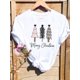 thumbnail image 1 of Camiseta con estampado de árbol de gato para mujer, ropa con estampado de Feliz Navidad y Año Nuevo, 2025, 1 of 5