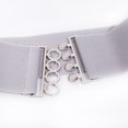 thumbnail image 4 of Women's Elastic Stretch Wide Vintage Waist Belt Silver Buckle Elastic Stretch Cinch Belt, 4 of 6