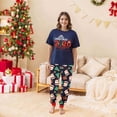 thumbnail image 2 of REORIAFEE Family Christmas Pajamas 2 Piece Loungewear Long Sleeve Top and Pant Santa Graphic Soft Sleepwear Blue S-2XL, 2 of 8