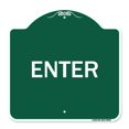 thumbnail image 1 of SignMission A-DES-GW-1818-24096 18 x 18 Po Signe de la Série Designer - Entrez Signe Enter&44; Vert & Blanc, 1 of 1