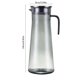 thumbnail image 3 of Jarra de agua fría a rayas acrílicas de plástico PC con tapa de acero inoxidable, gris marrón transparente, resistente al calor 1000ml 1200ml 1500ml para zumo de té helado, 3 of 6