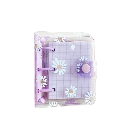 

Save on Office&Craft&Stationery! Daisy Mini A8 Loose-leaf Notebook Set PVC Waterproof Portable 3-hole Hand Ledger Notebook