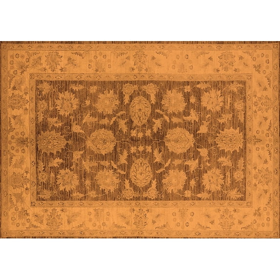 Ahgly Company Indoor Rectangle Oriental Orange Traditional Area Rugs, 3' x 5'