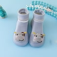 thumbnail image 2 of Ketyyh-chn99 Baby Sock Shoes Baby Boy Girl Cartoon Warm Floor Socks Rubber Sole Shoes Blue,24-25, 2 of 4