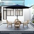 thumbnail image 3 of Costway 10 FT 112 LED Solar-Lighted Patio Table Market Umbrella Crank Tilt Outdoor Navy, 3 of 10