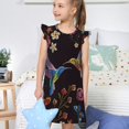 thumbnail image 4 of Fotbe Humming Bird Vestido de Dormir para Niñas de 3 a 10 Años, Mangas Cortas, Estilo Princesa, Pijama Camisón con Mangas Voladas-Medium, 4 of 6