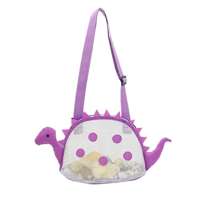 TheFound Children's Mesh Shell Bags Cartoon Dinosaur Shaped Beach Bags, Swimming Pool Toys Storage Bag