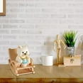 thumbnail image 2 of AOOOWER Creative Cartoon Animal Rocking Chair Model Resins Miniature Sculpture for Home and Office Tabletop Decorative Accent, 2 of 11