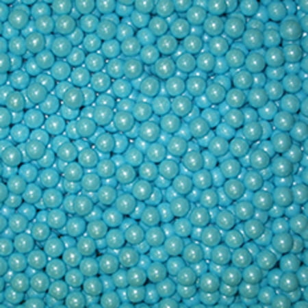 Candy Powder Coating - Sugar Pearls - Candies - Shimmer - 4mm POWDER BLUE - 4 oz.