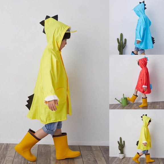 Kids Raincoat,Rain Jacket for Kids,Kid Rain Poncho Boys Girls Toddler Raincoat Kids Waterproof Rain Jacket Hooded Slicker Cartoon Rain Wear