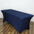 thumbnail image 2 of Efavormart 6 FT Fitted Navy Blue Rectangular Stretchy Spandex Tablecloth For Wedding Party Tradeshow Decor Decoration, 2 of 7