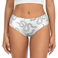 thumbnail image 1 of Balery Hand Drawn Snake Ropa Interior de Algodón para Mujer con Dibujo – Braguitas Cómodas y Elásticas, Estilo Clásico-Medium, 1 of 6