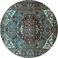 thumbnail image 1 of Ahgly Company Indoor Round Persian Light Blue Traditional Area Rugs, 7' Round, 1 of 4